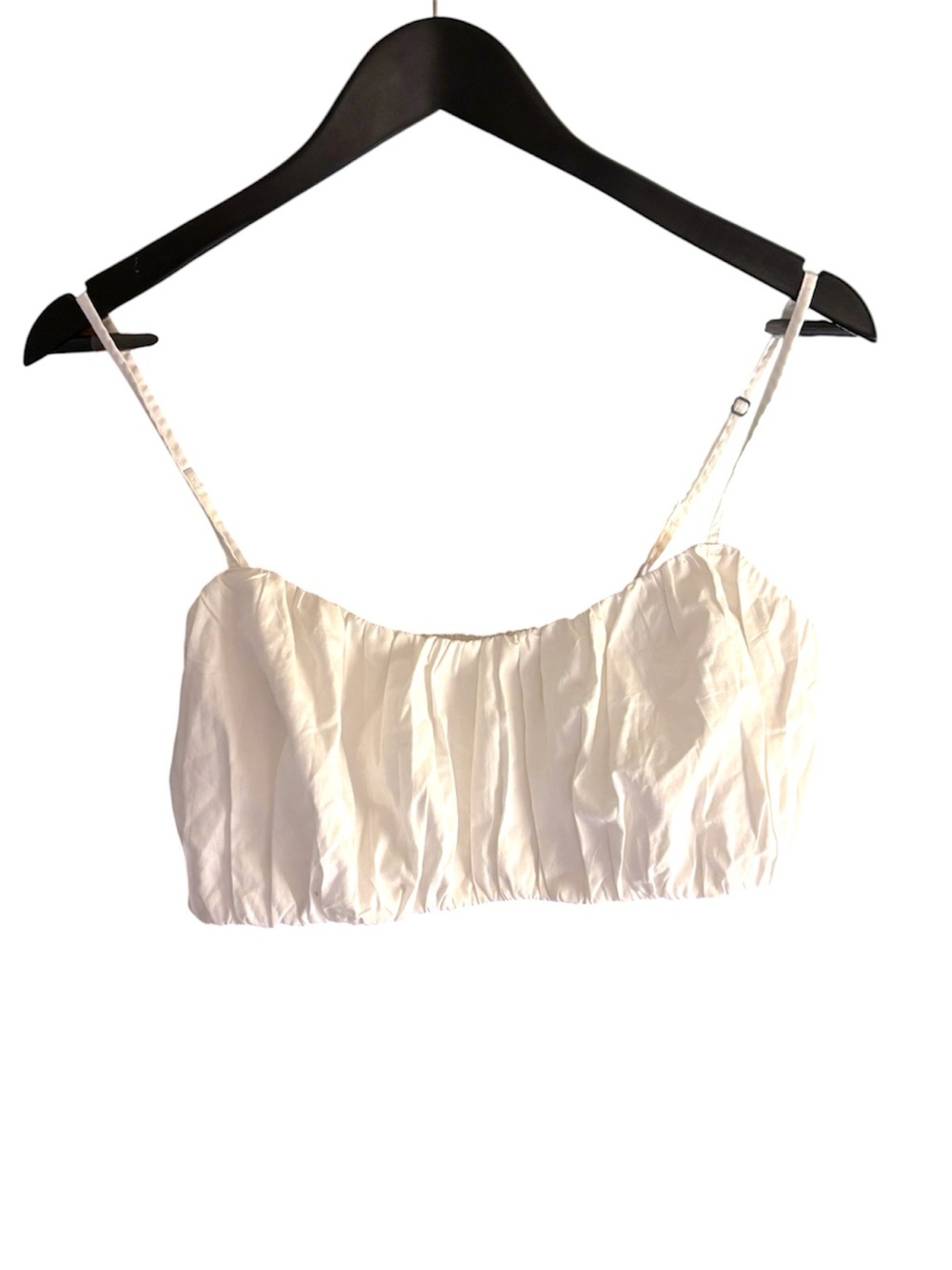 Abercrombie & Fitch Women’s White Ruched Crop Cami Size Medium